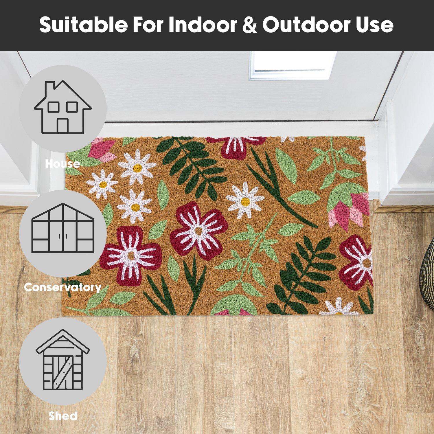 Multi - JVL - JVL Latex Coir - Flowers 45x75cm - 9