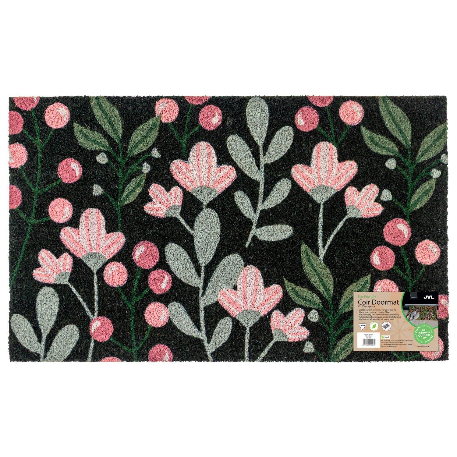 Multi - JVL - JVL Latex Coir - Floral 45x75cm - 13