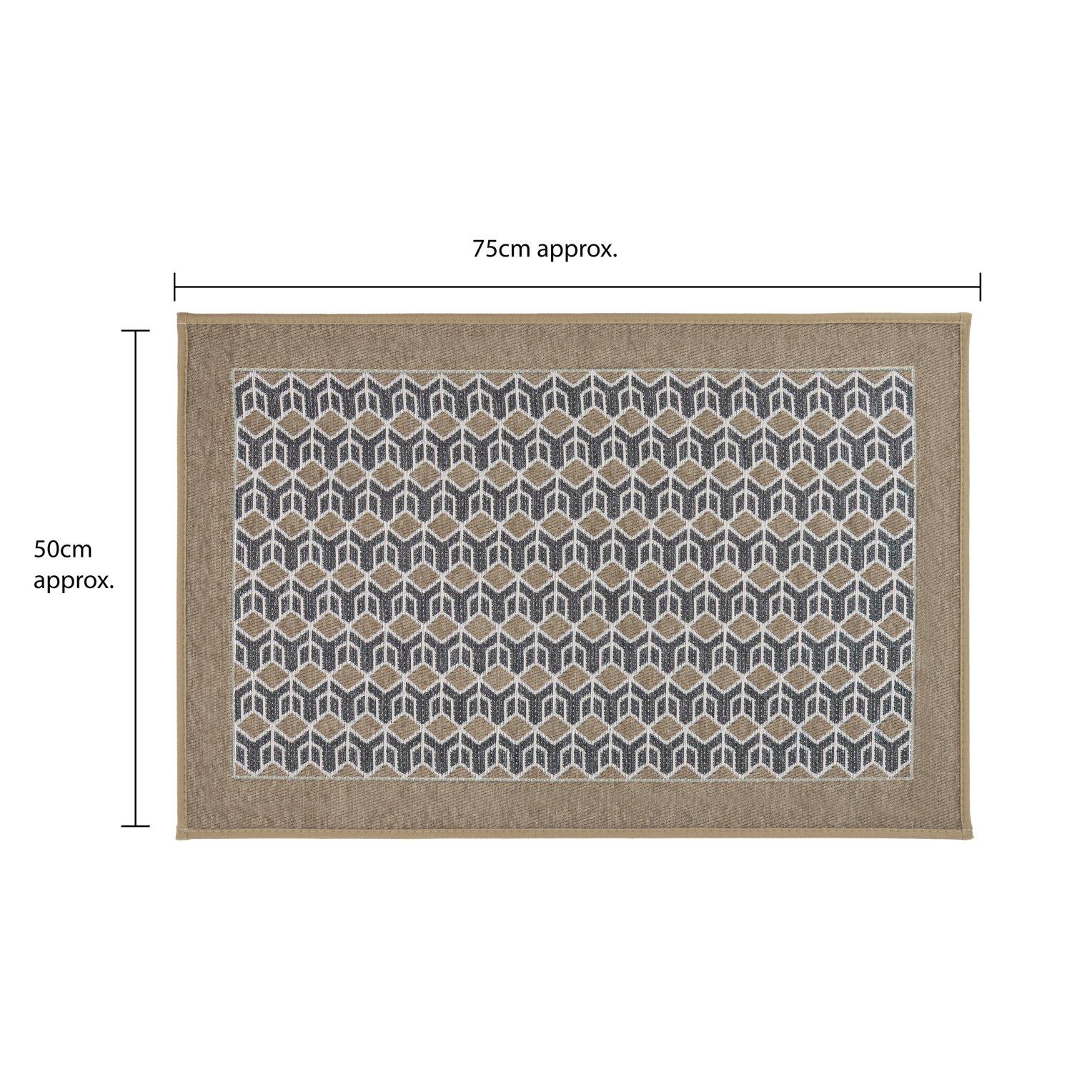 Beige - JVL - JVL Allure Machine Washable Entrance Doormat and R - 11