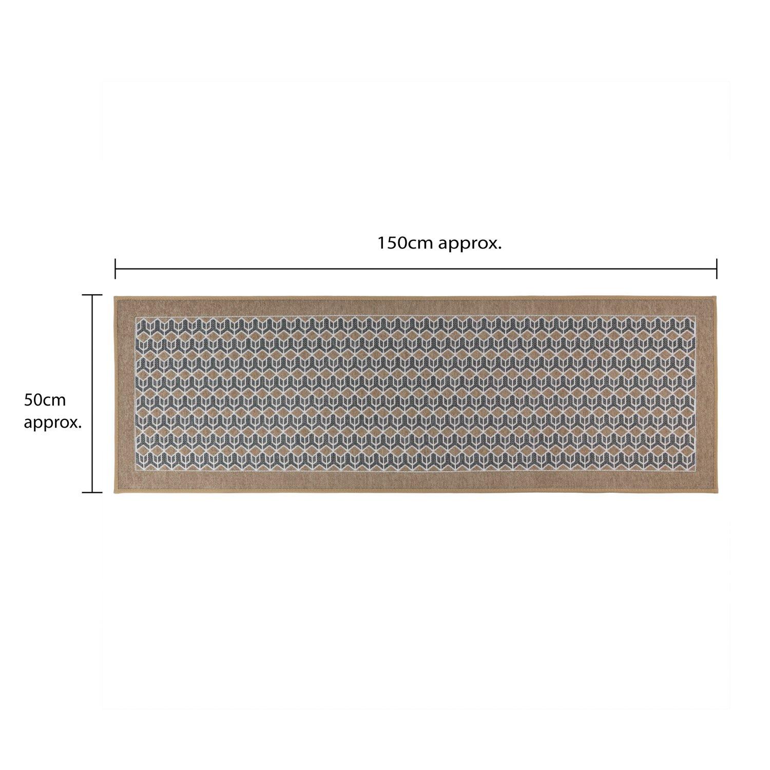 Beige - JVL - JVL Allure Machine Washable Entrance Doormat and R - 12