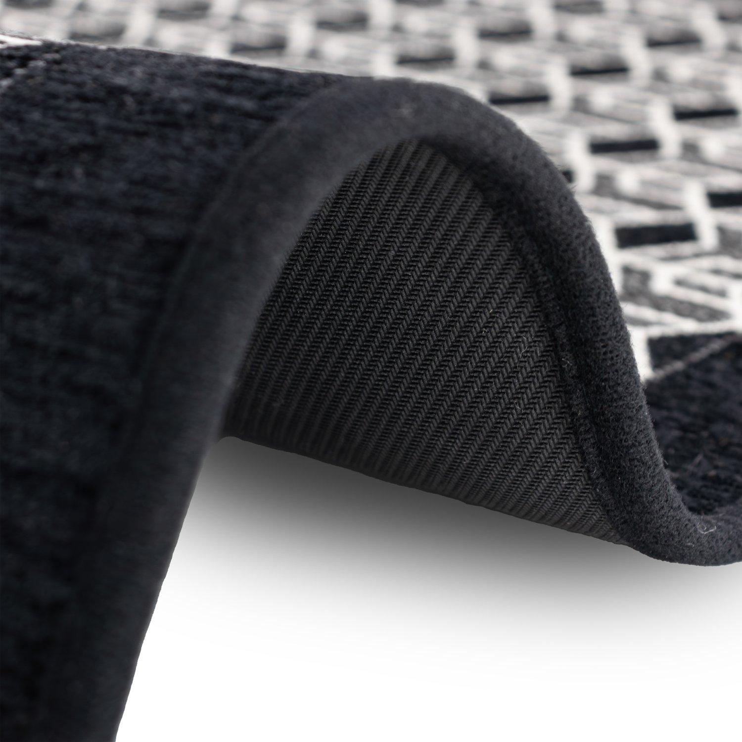 Black - JVL - JVL Allure Machine Washable Entrance Doormat and R - 6