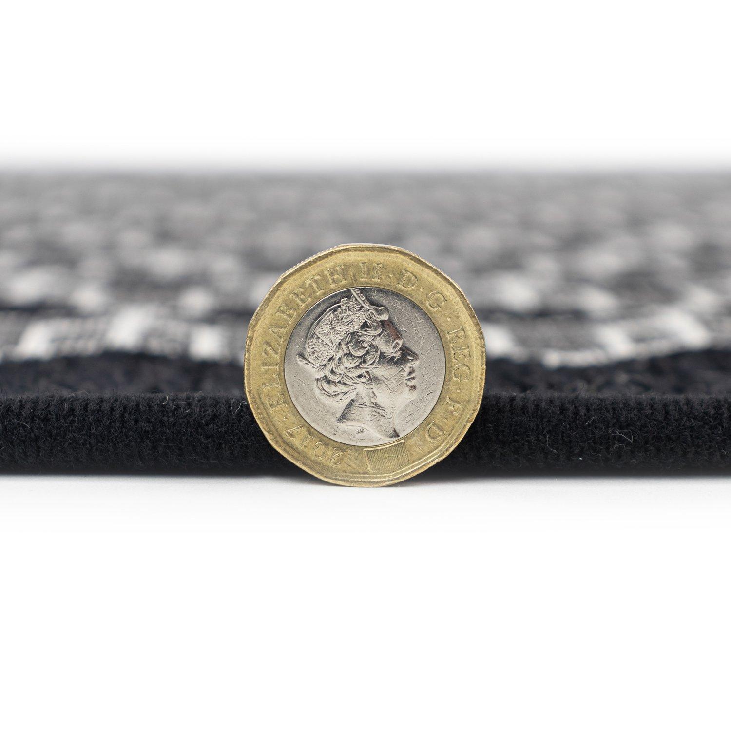 Black - JVL - JVL Allure Machine Washable Entrance Doormat and R - 7