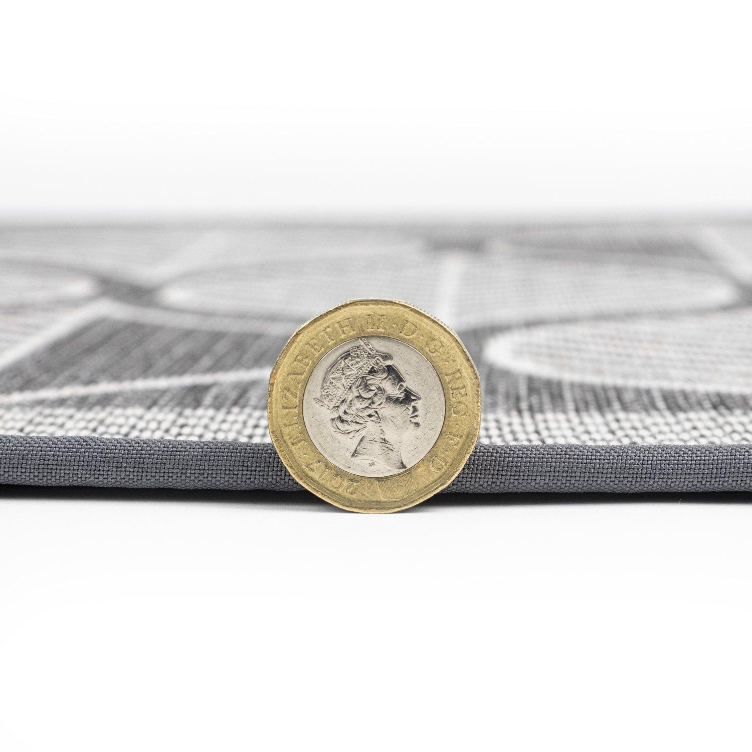 Grey - JVL - JVL Expression Machine Washable Entrance Doormat a - 7