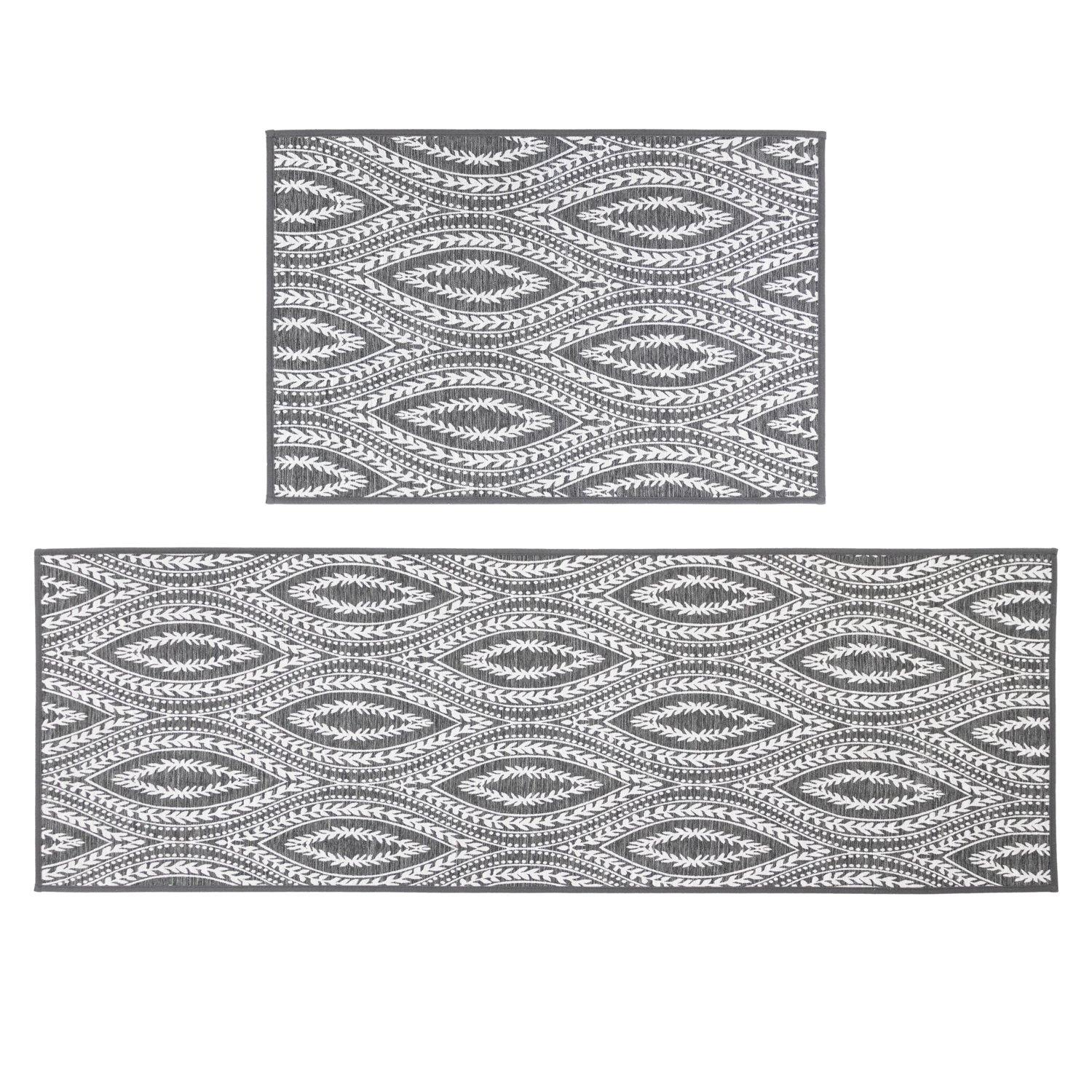 Grey - JVL - Harmony Machine Washable Entrance Doormat and - 1