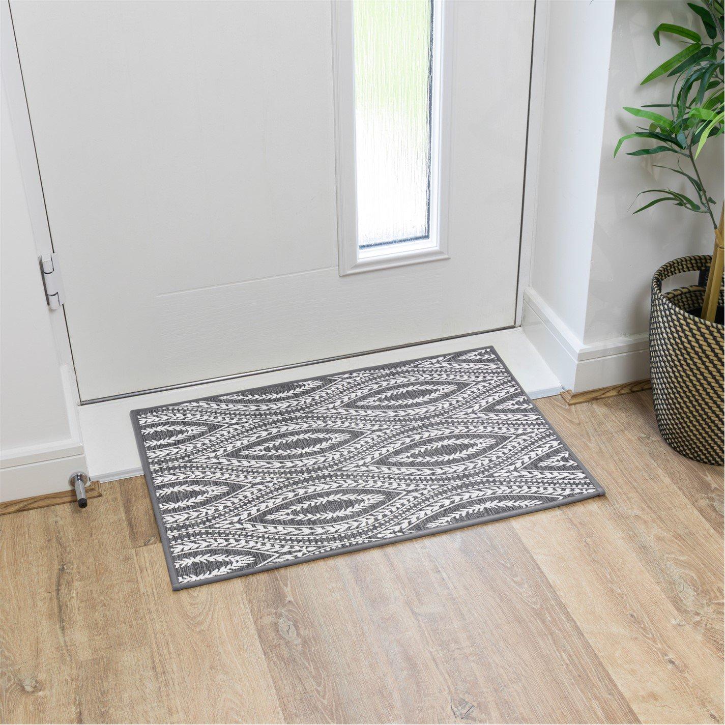 Jvl  Avanti Machine Washable Entrance Doormat And R - Grey - 50x150cm