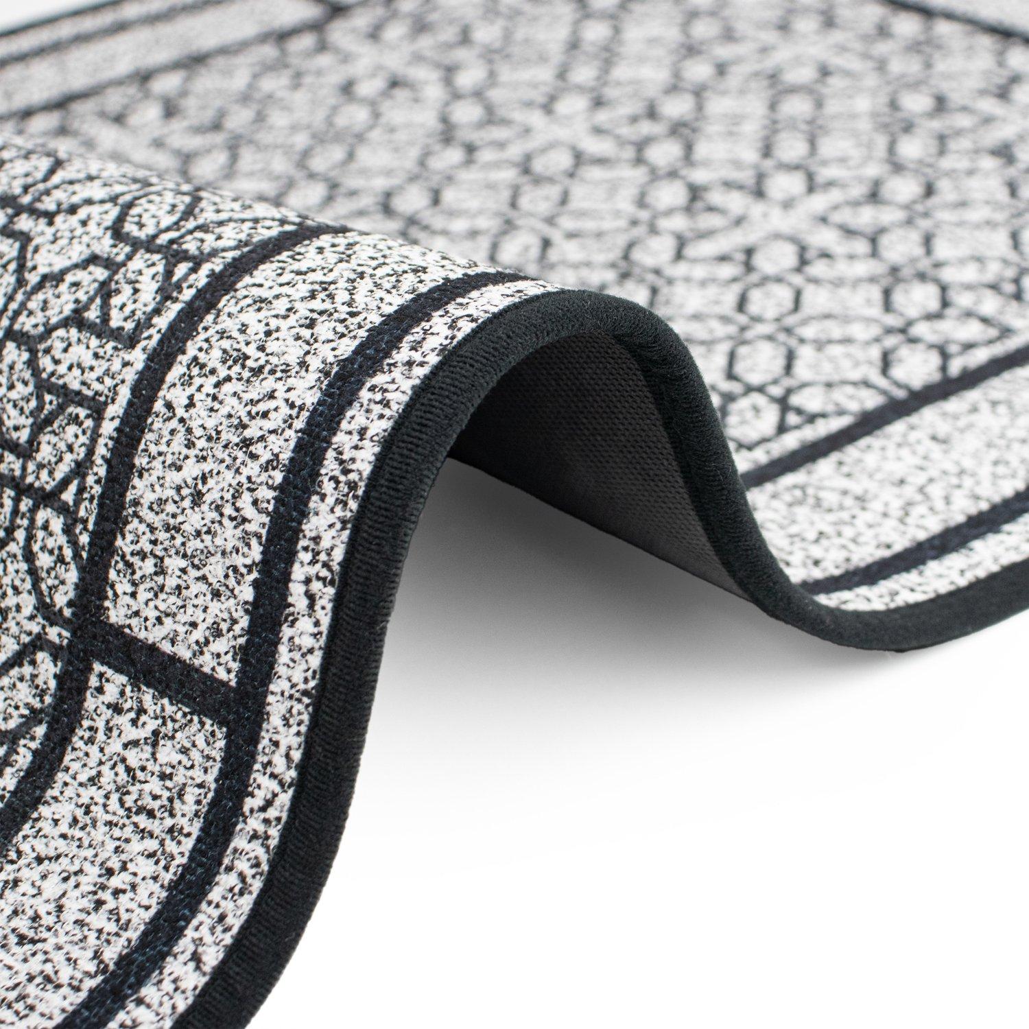 Grey - JVL - JVL Avanti Machine Washable Doormat and Runner - 4