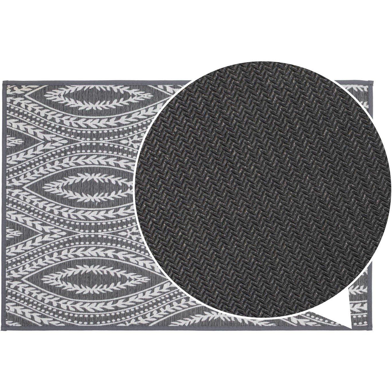 Grey - JVL - JVL Avanti Machine Washable Doormat and Runner - 9
