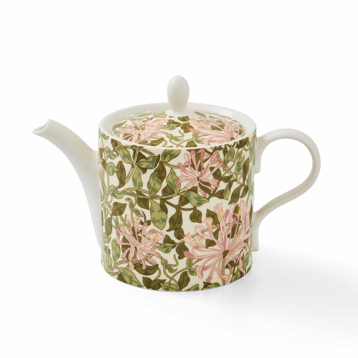 Pink - Spode - Morris & Co. Honeysuckle Teapot - 1