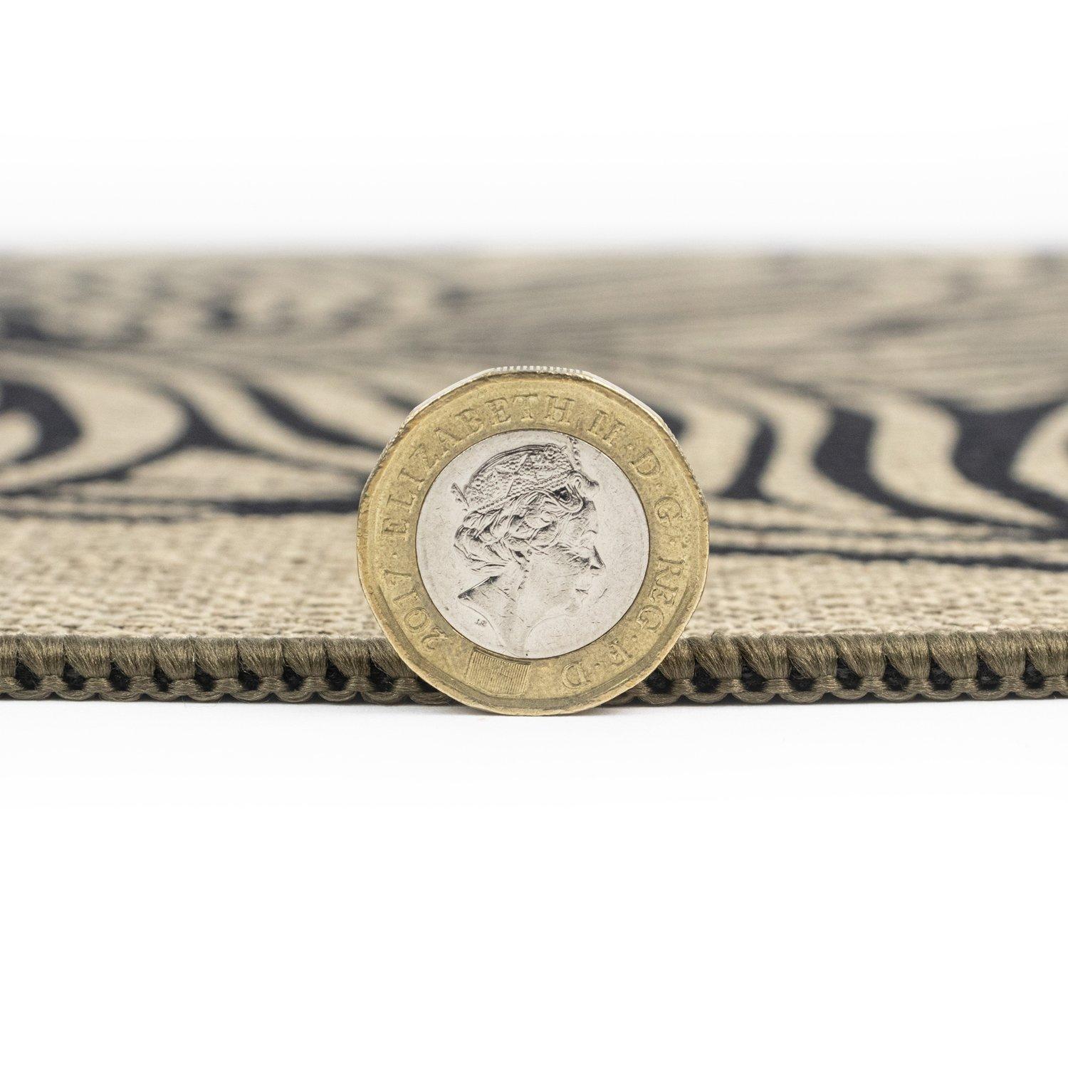 Brown - JVL - JVL Elegance Machine Washable Doormat and Runner - 7