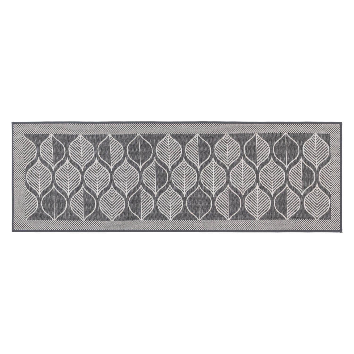 Grey - JVL - Expression Machine Washable Entrance Runner
