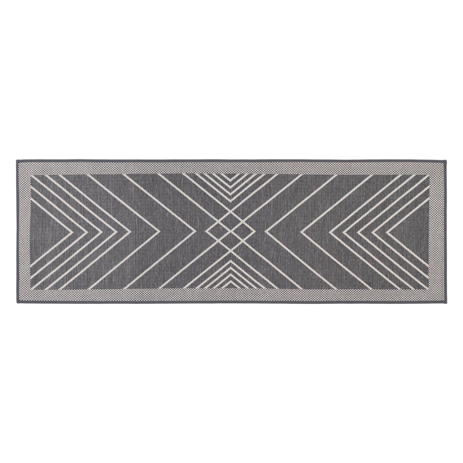 Grey - JVL - Expression Machine Washable Entrance Runner