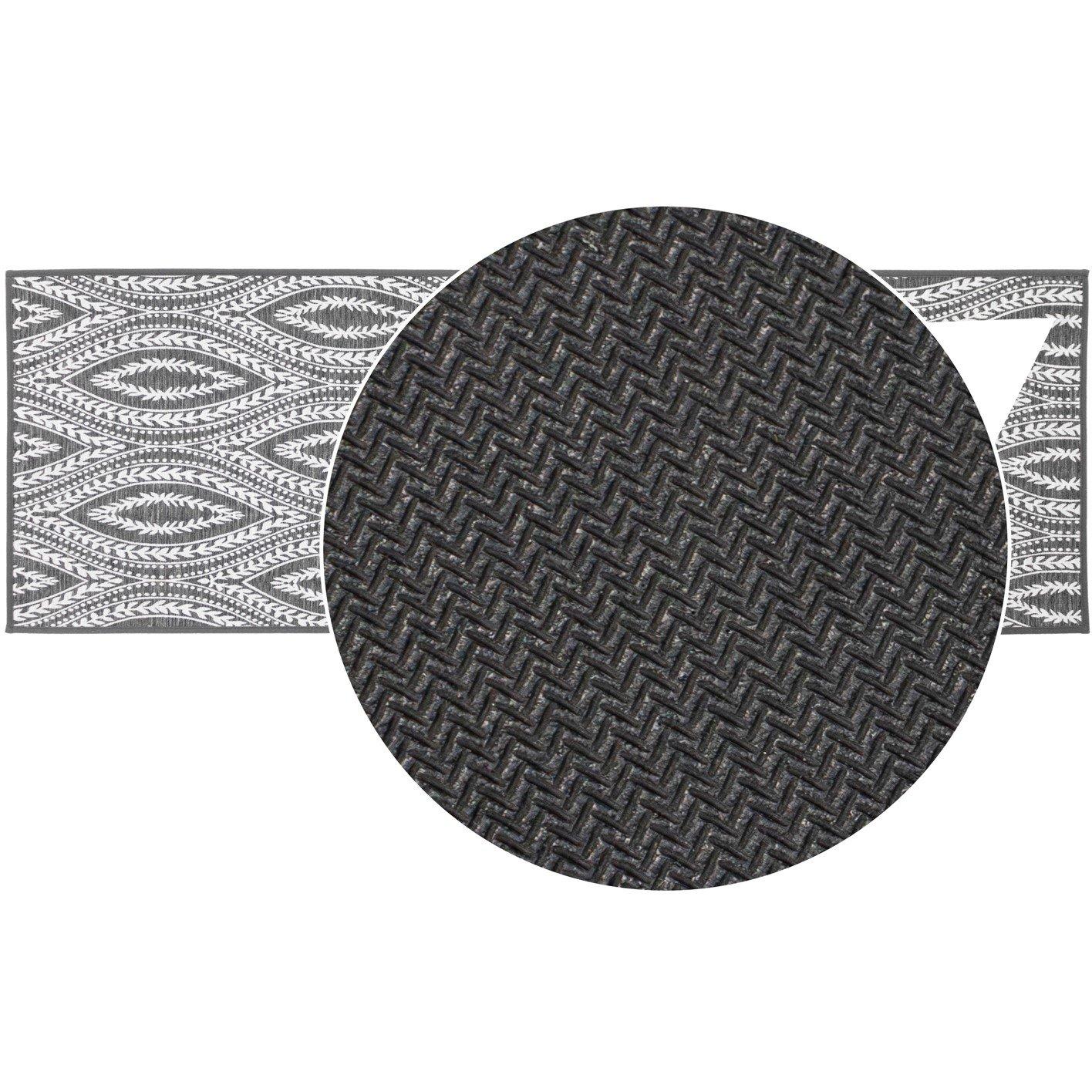 Grey - JVL - JVL Harmony Machine Washable Entrance Runner - 4