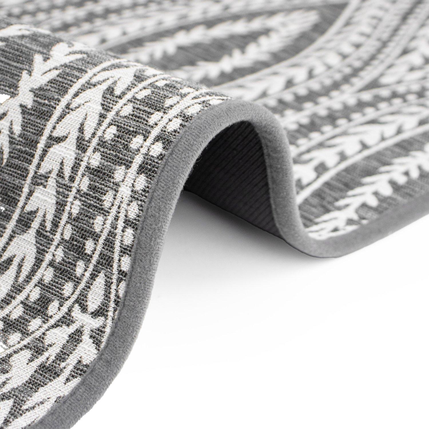 Grey - JVL - JVL Harmony Machine Washable Entrance Runner - 5