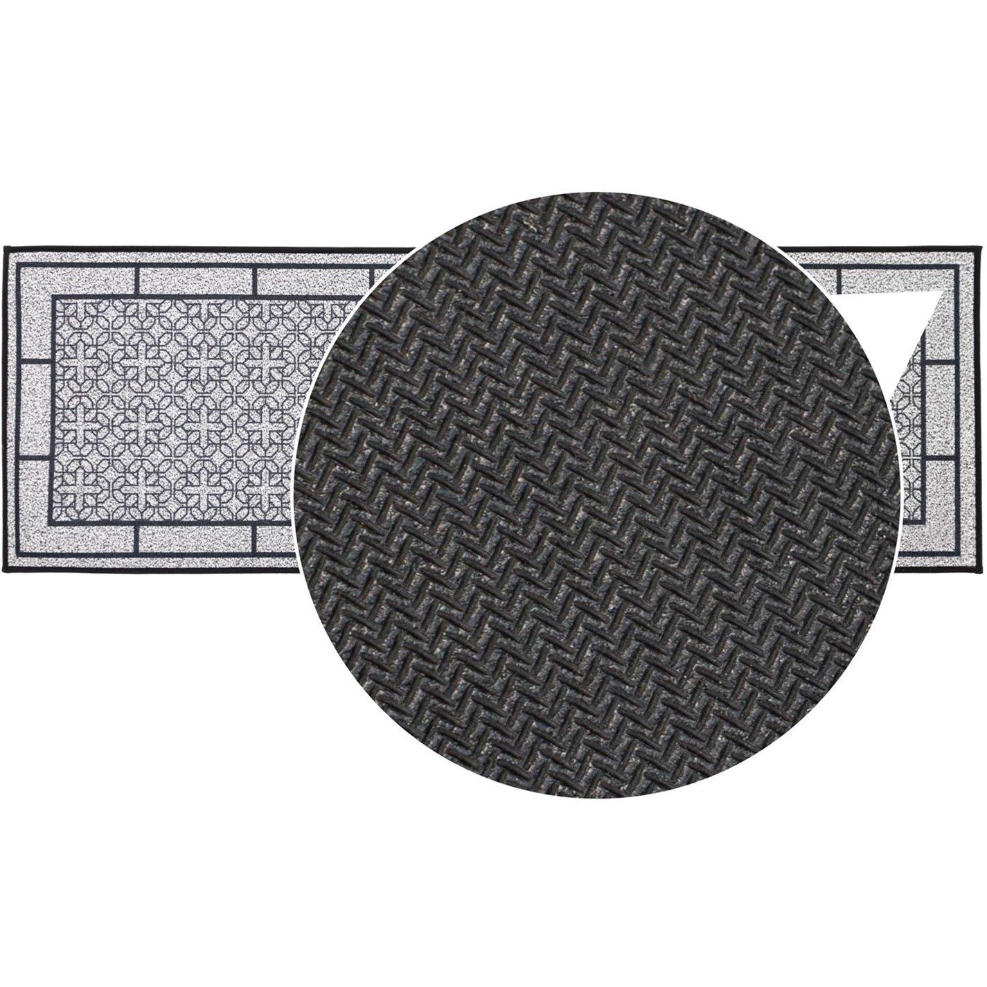 Grey - JVL - JVL Avanti Machine Washable Entrance Runner - 5