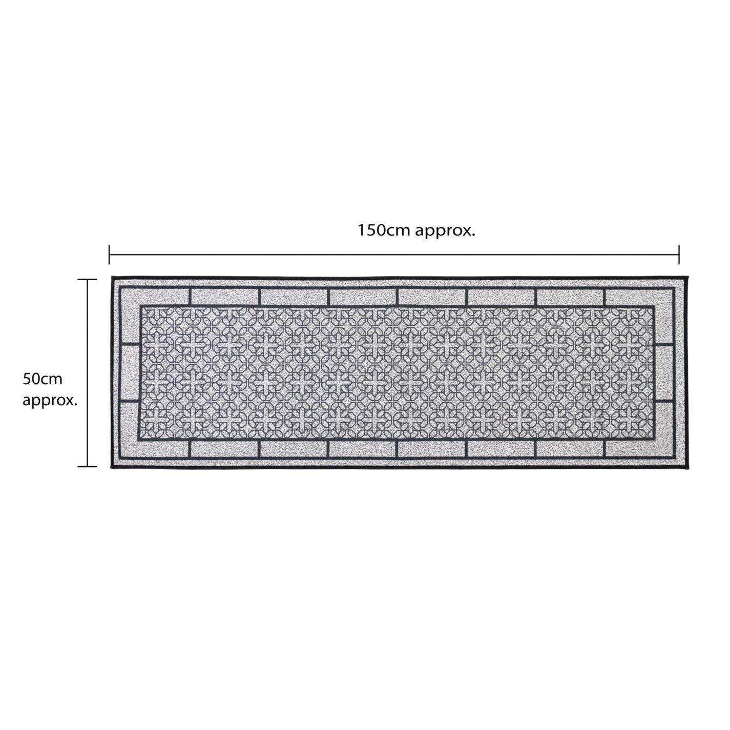 Grey - JVL - JVL Avanti Machine Washable Entrance Runner - 9