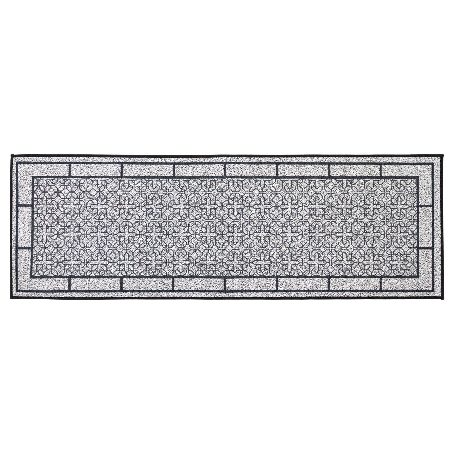 Grey - JVL - JVL Avanti Machine Washable Entrance Runner - 10