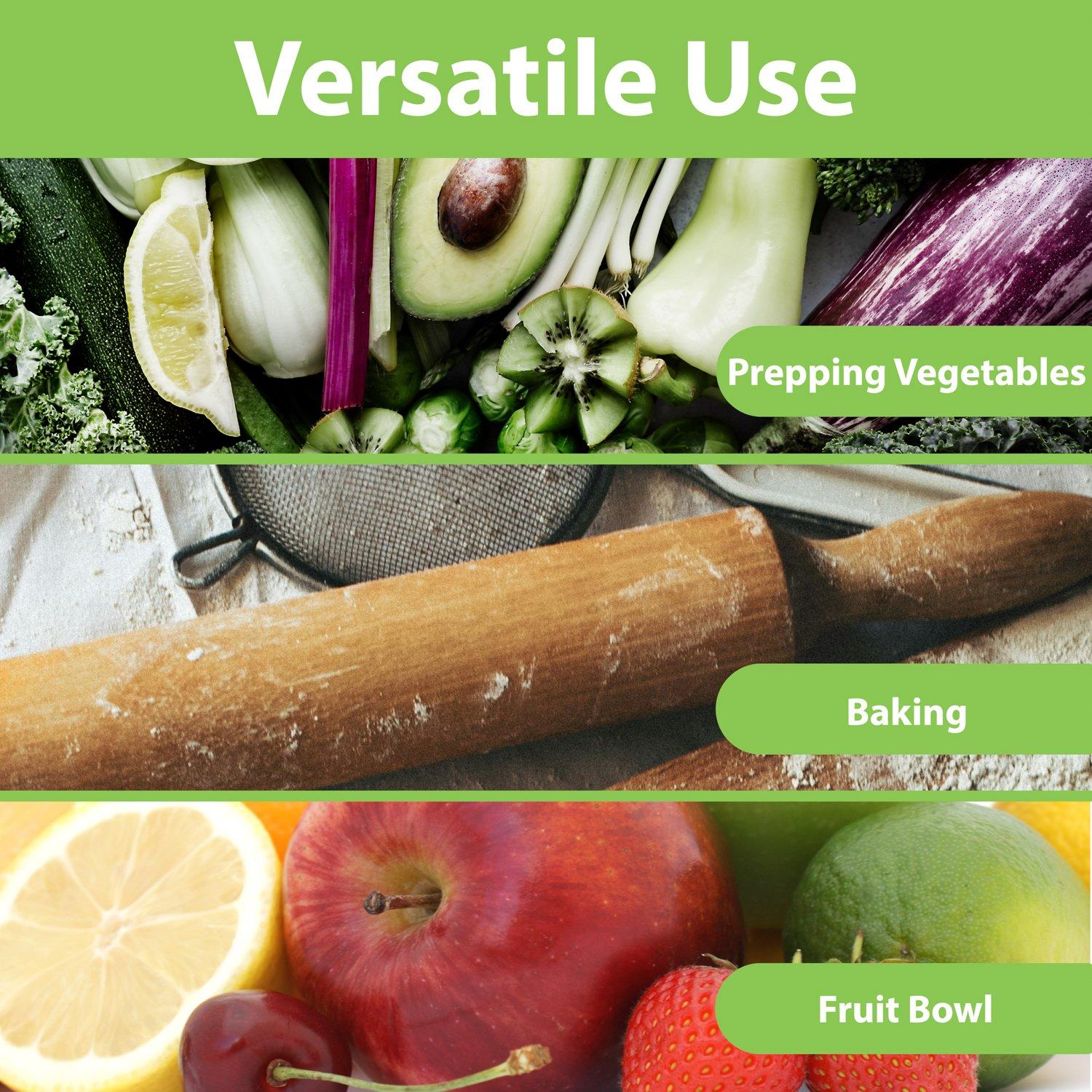 Clear - JVL - JVL Sapphire Round Serving Mixing Bowls - Set of 3 - 6