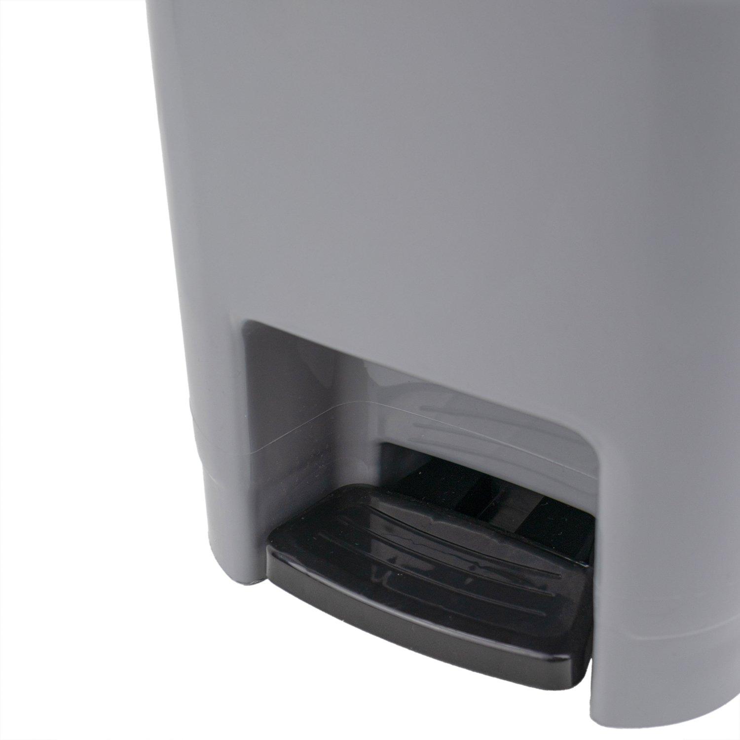 Grey - JVL - JVL Slim Pedal Bin - 40L - 7