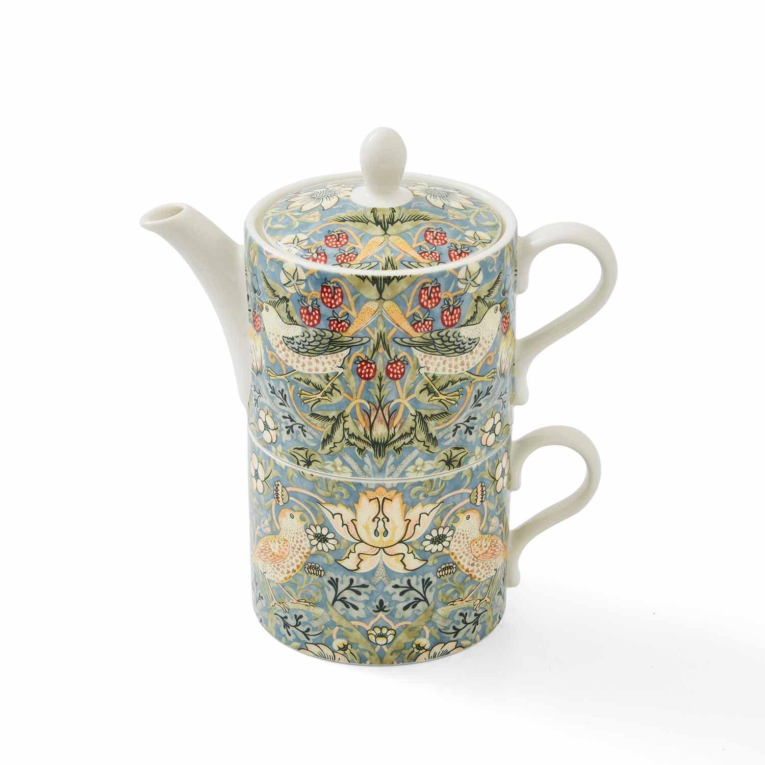 Blue - Spode - Morris & Co. Strawberry Thief Tea for One - 1