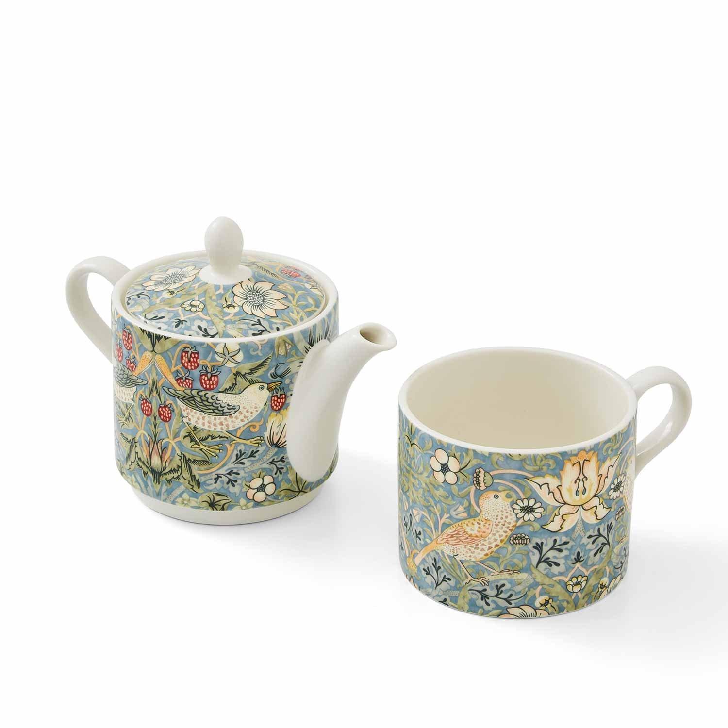 Blue - Spode - Morris & Co. Strawberry Thief Tea for One - 2