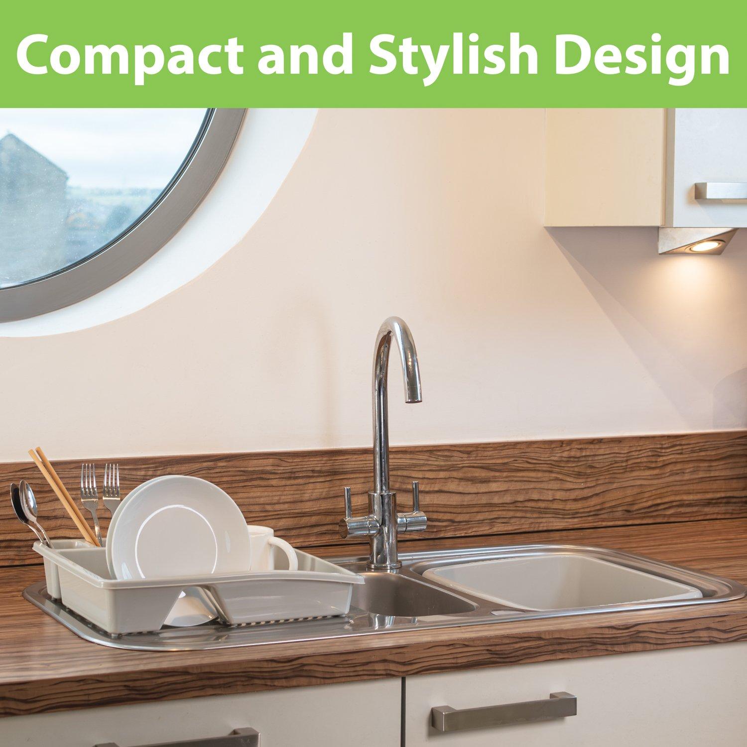 Clear - JVL - JVL Plastic Dish Drainer and Rectangular Washing U - 4