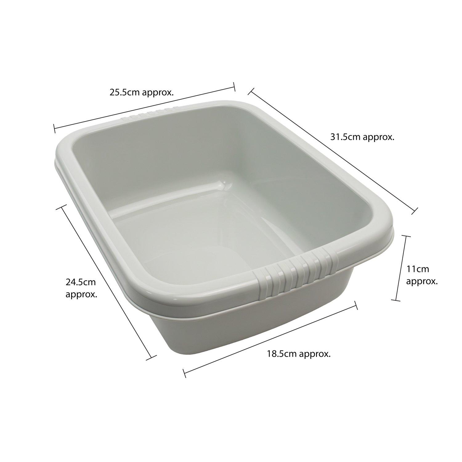 Grey - JVL - JVL Plastic Washing Up Cleaning Bowls  - Set of 3 - 6