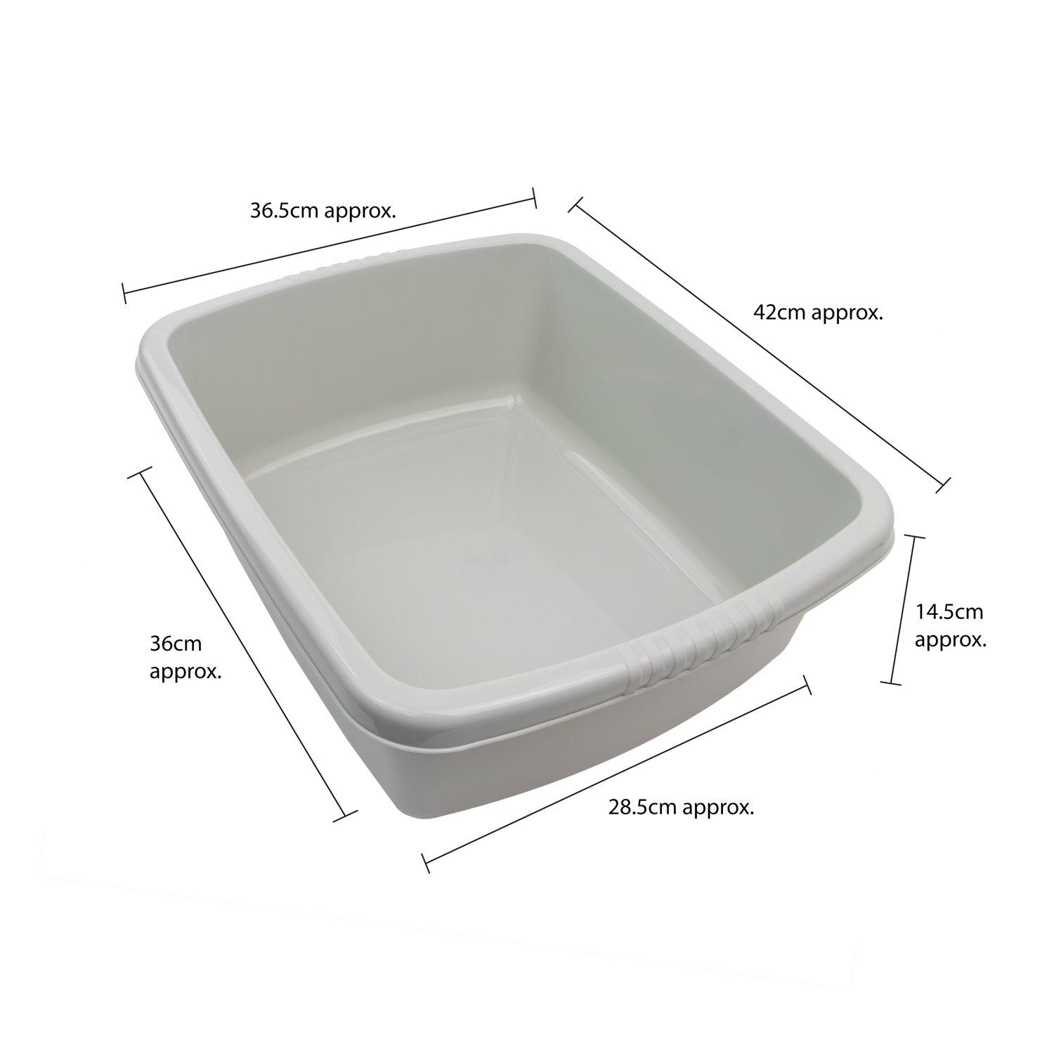Grey - JVL - JVL Plastic Washing Up Cleaning Bowls  - Set of 3 - 8