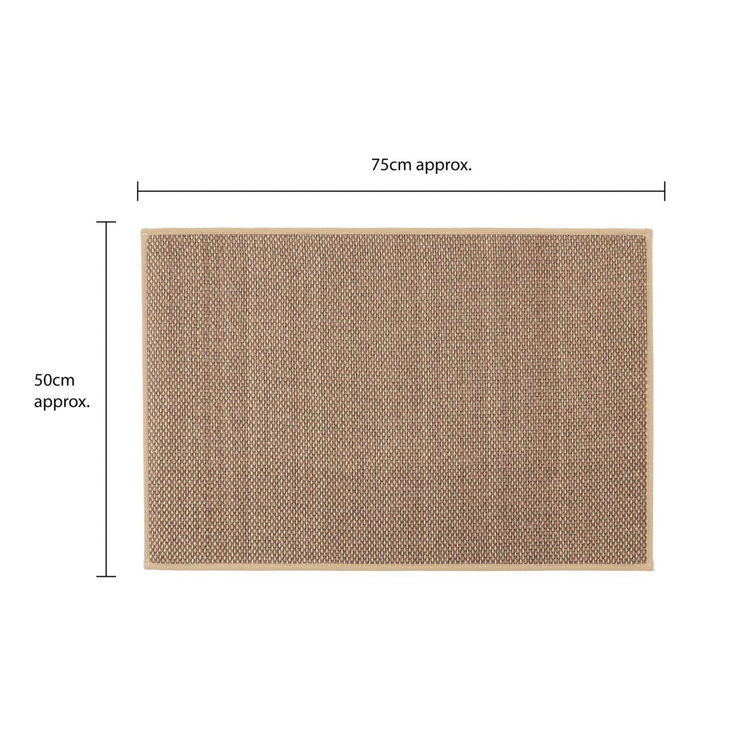 Beige - JVL - JVL Antarra Machine Washable Doormat 50x75cm - Be - 9