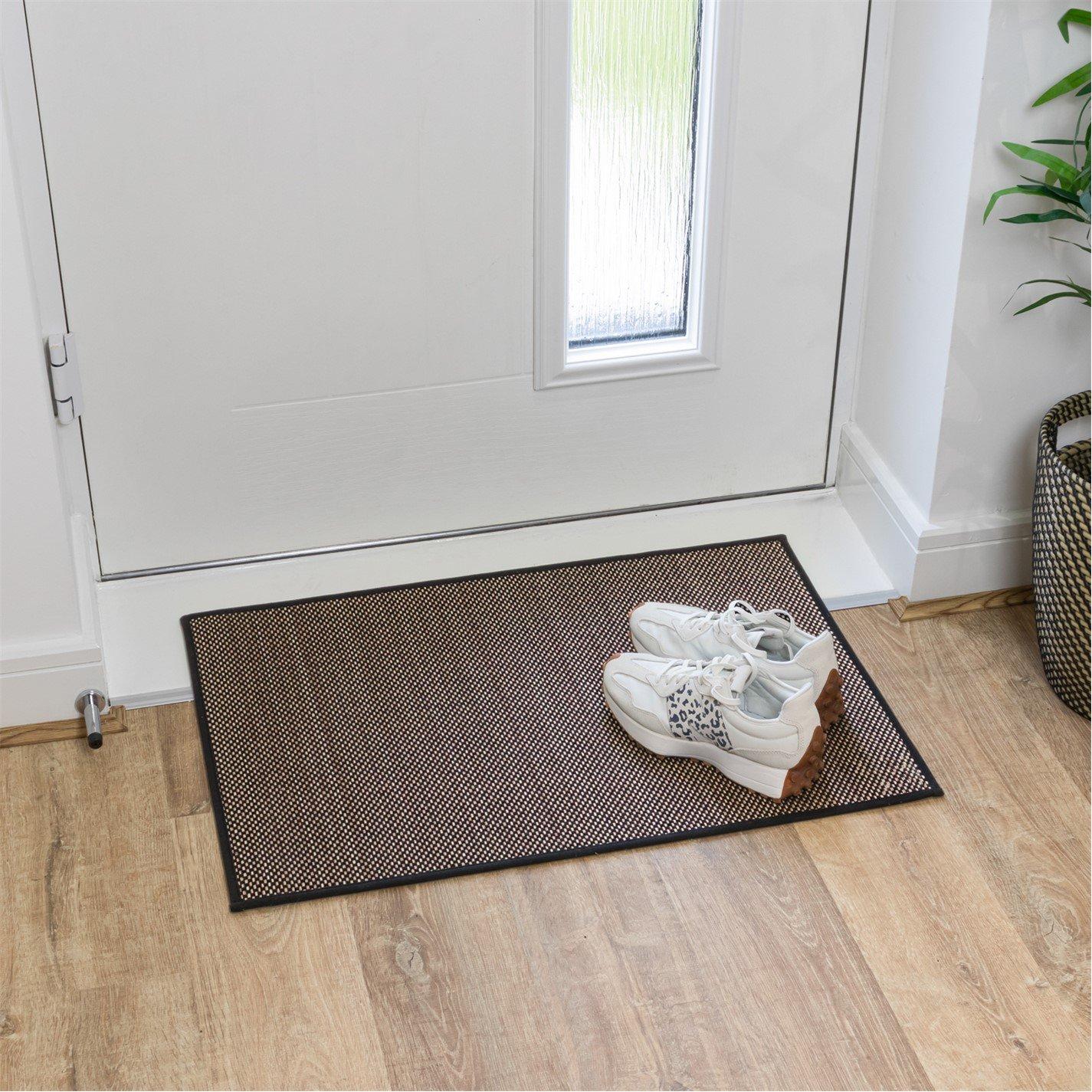 Brown - JVL - Antarra Machine Washable Doormat 50x75cm - 1