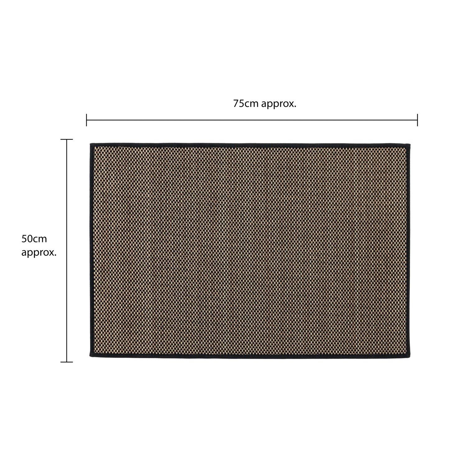 Brown - JVL - JVL Antarra Machine Washable Doormat 50x75cm - 9
