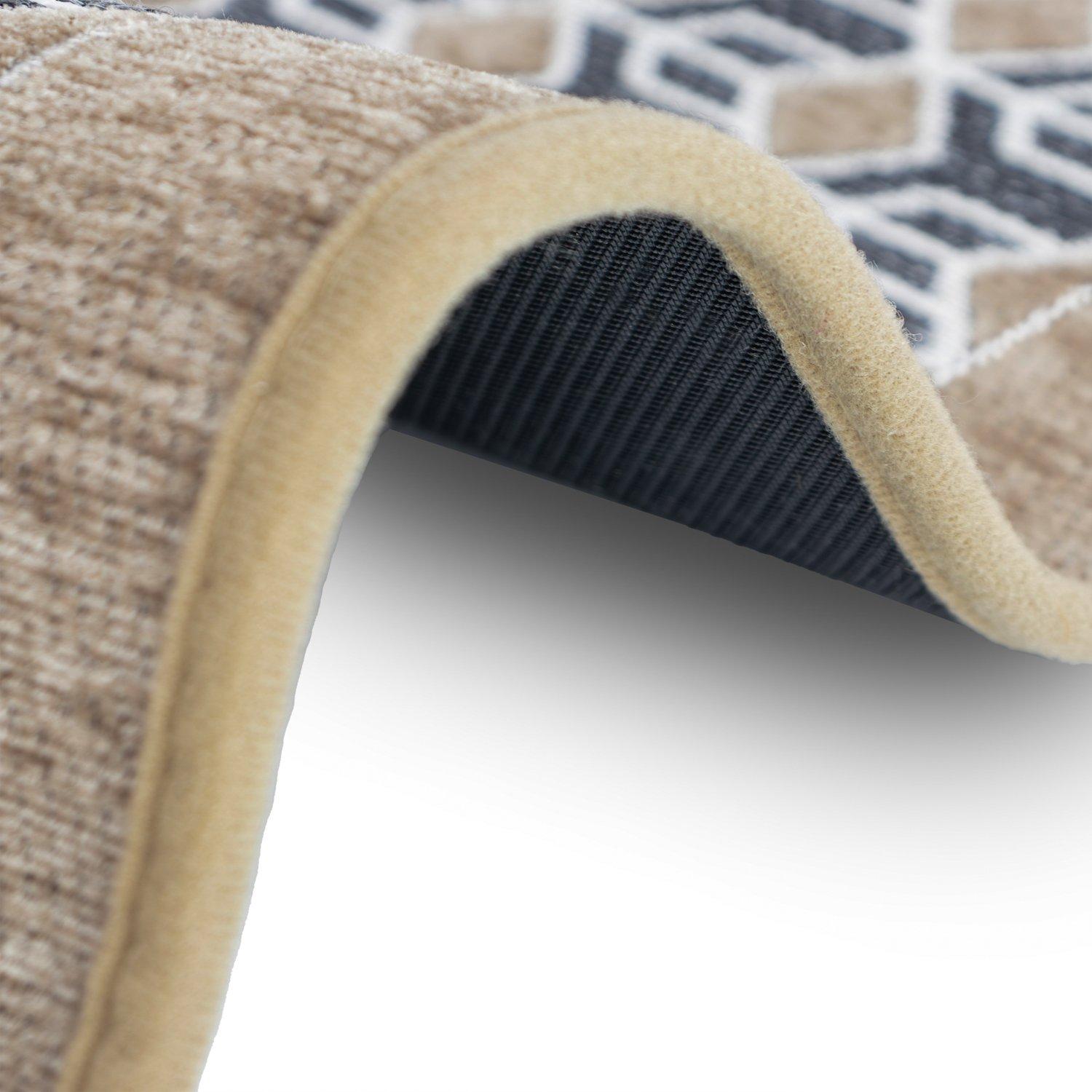 Beige - JVL - JVL Allure Machine Washable Doormat 50x75cm - 6