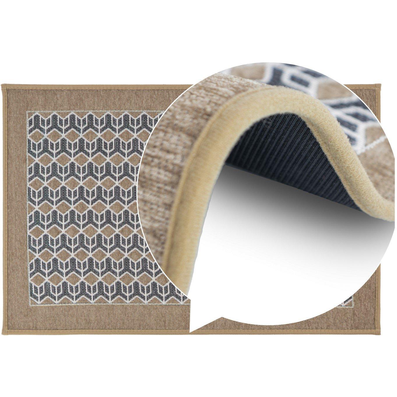 Beige - JVL - JVL Allure Machine Washable Doormat 50x75cm - 7