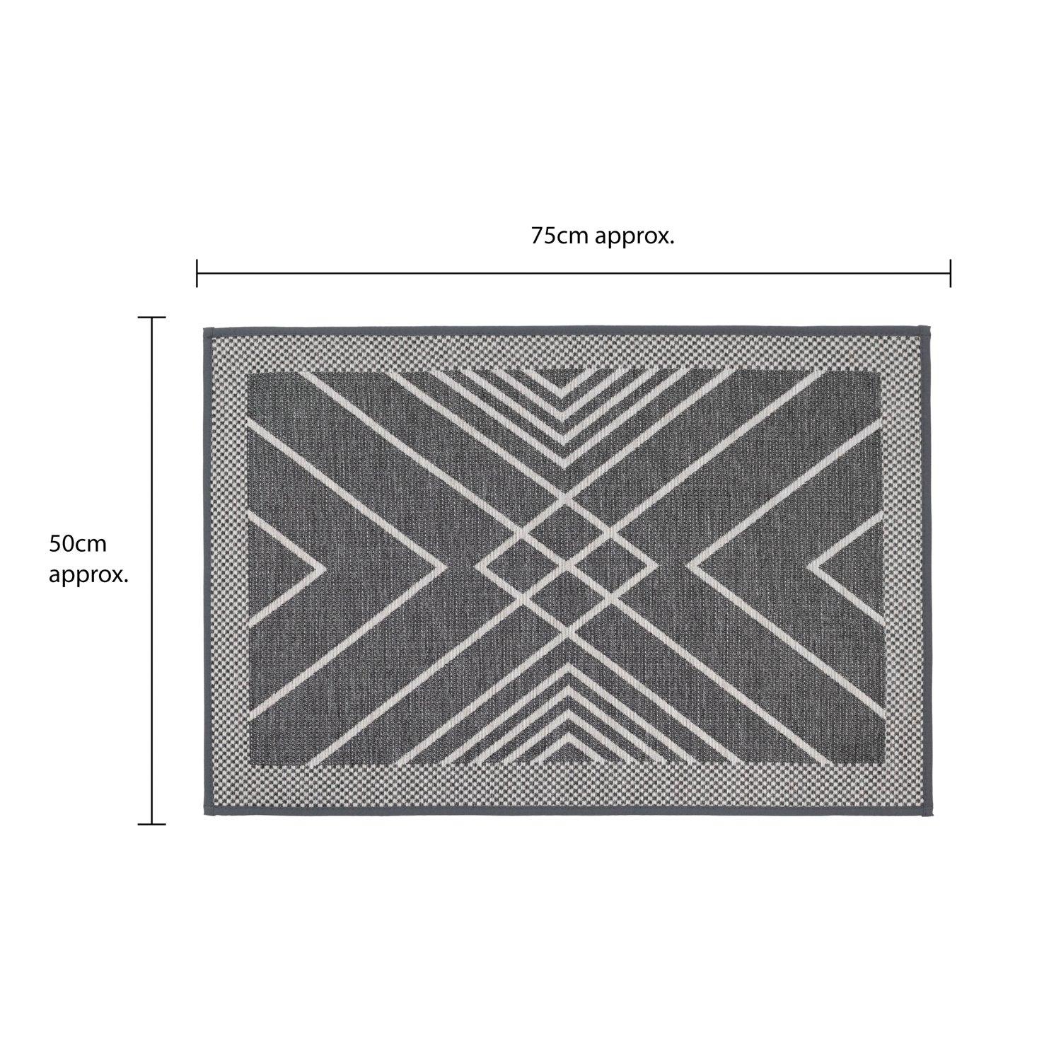 Grey - JVL - JVL Expression Machine Washable Doormat 50x75cm - 9