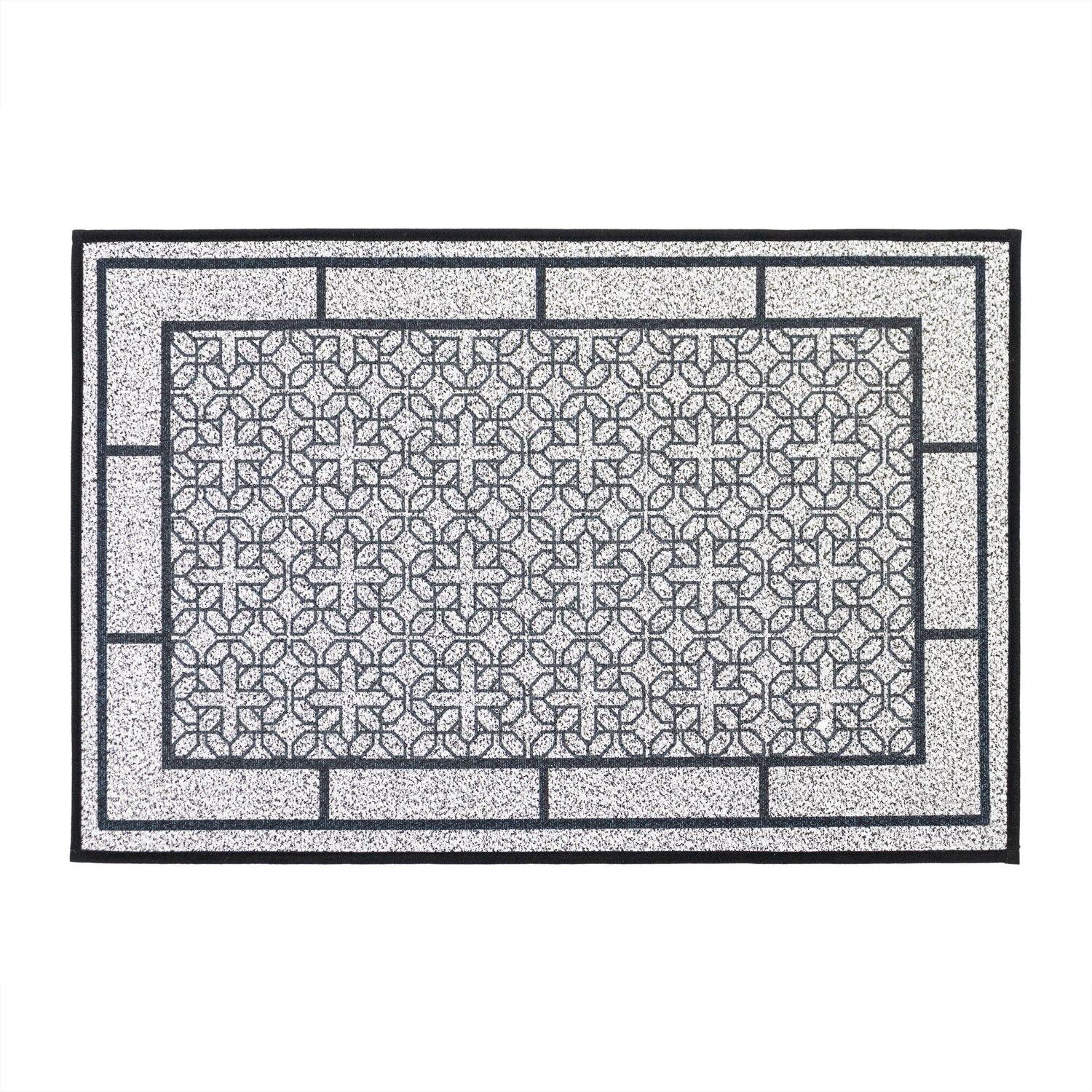 Grey - JVL - JVL Avanti Machine Washable Doormat 50x75cm - 1