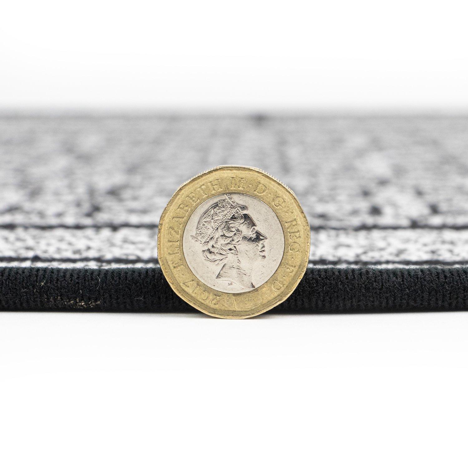 Grey - JVL - JVL Avanti Machine Washable Doormat 50x75cm - 4