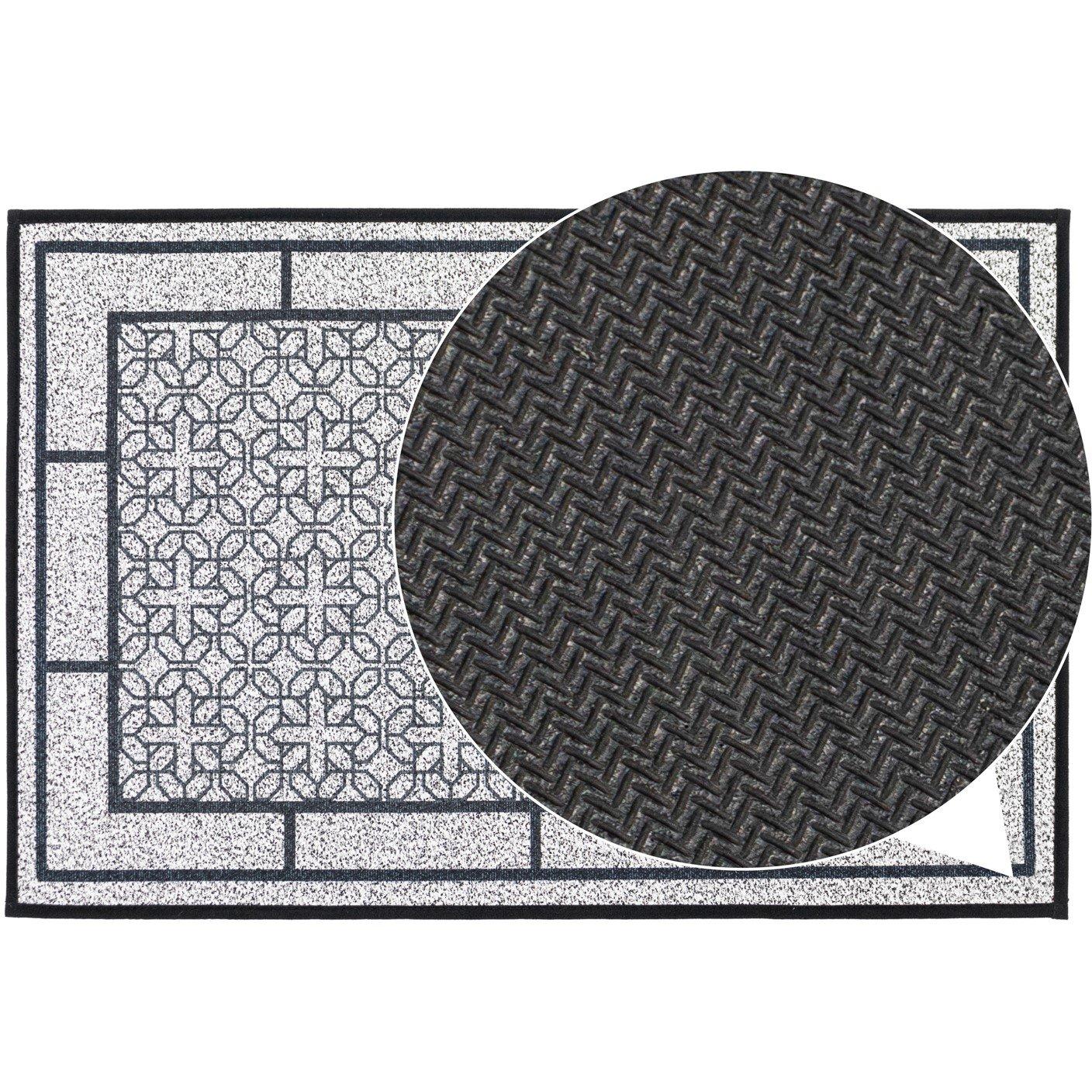 Grey - JVL - JVL Avanti Machine Washable Doormat 50x75cm - 5