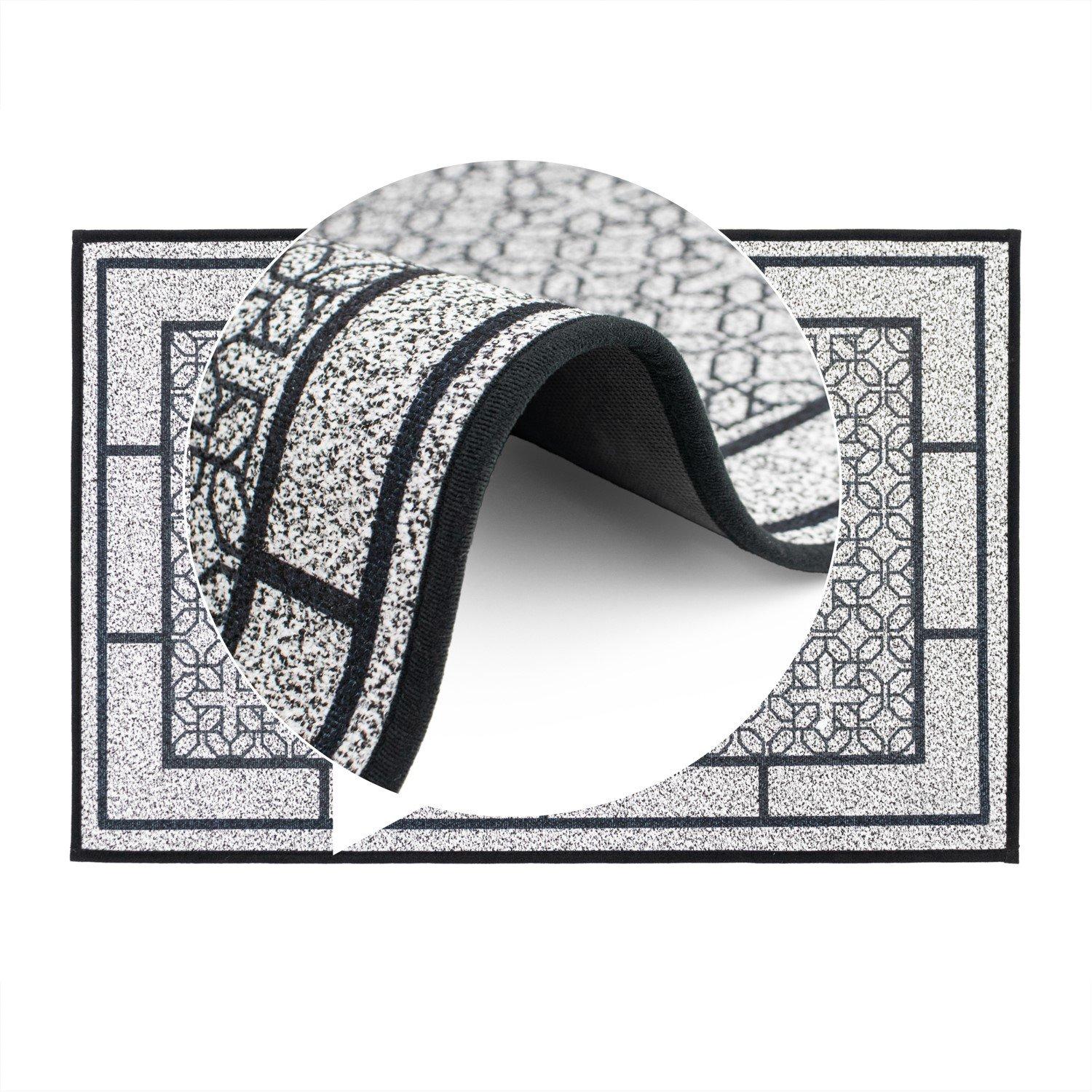 Grey - JVL - JVL Avanti Machine Washable Doormat 50x75cm - 7