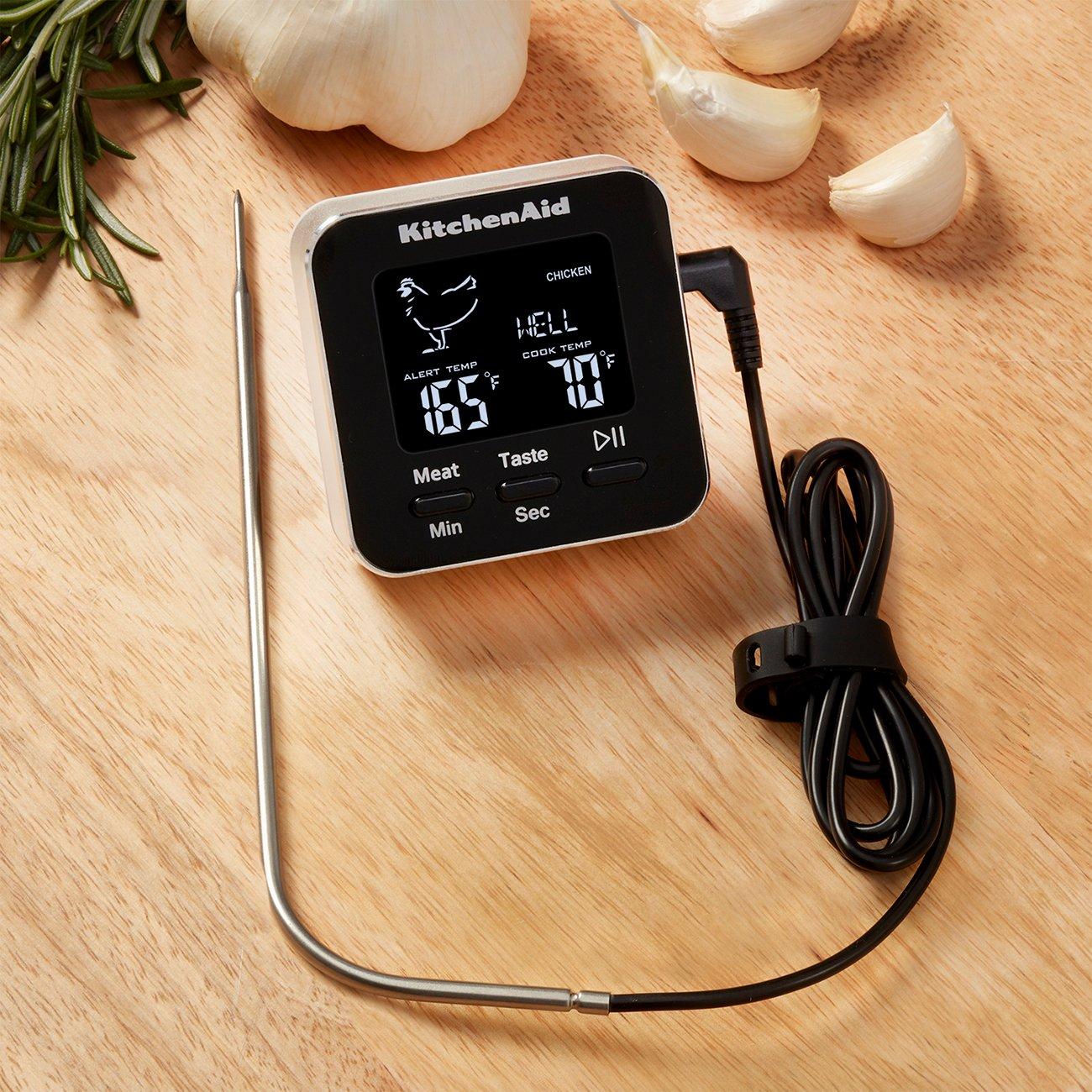 Black - KitchenAid - Digital Kitchen Thermometer With Timer - 2
