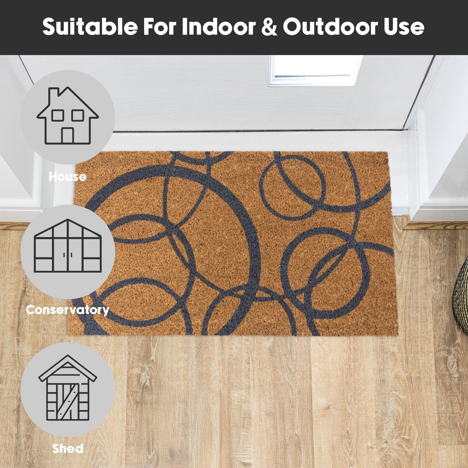 Multi - JVL - JVL Latex Coir - Circles 40x70cm - 9