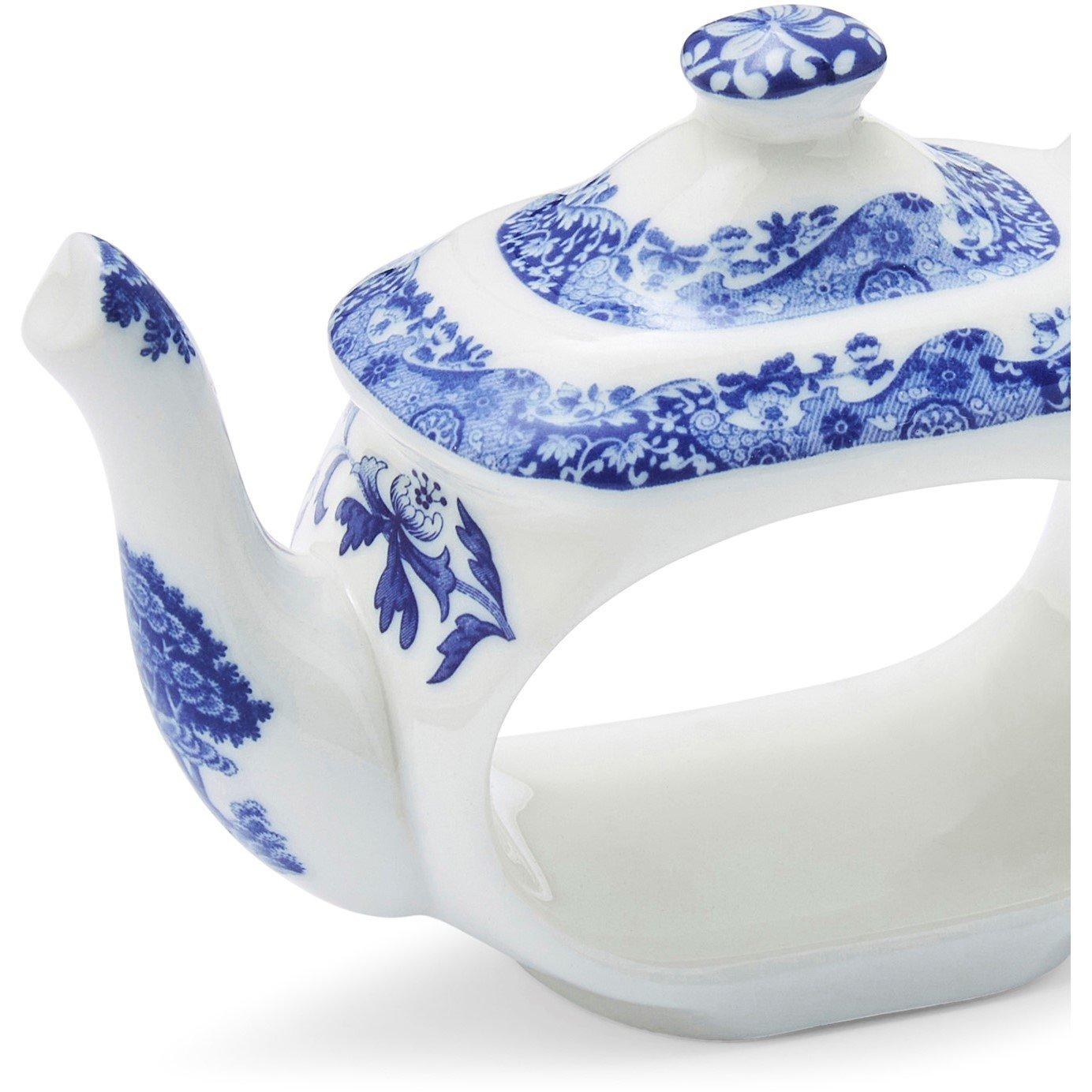 Blue - Spode - Spode Blue Italian Teapot Napkin Rings - Set of 4 - 4