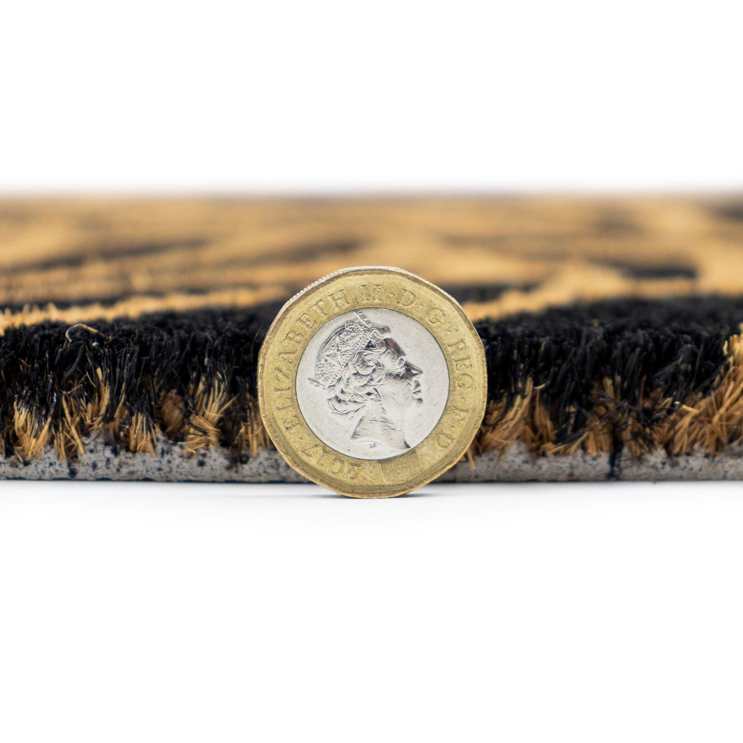 Multi - JVL - JVL Latex Coir - Black Floral 40x70cm - 4