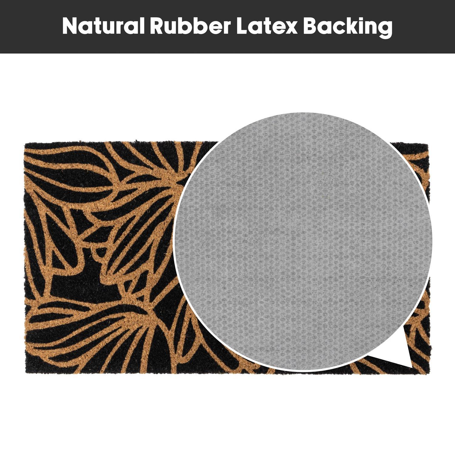 Multi - JVL - JVL Latex Coir - Black Floral 40x70cm - 8