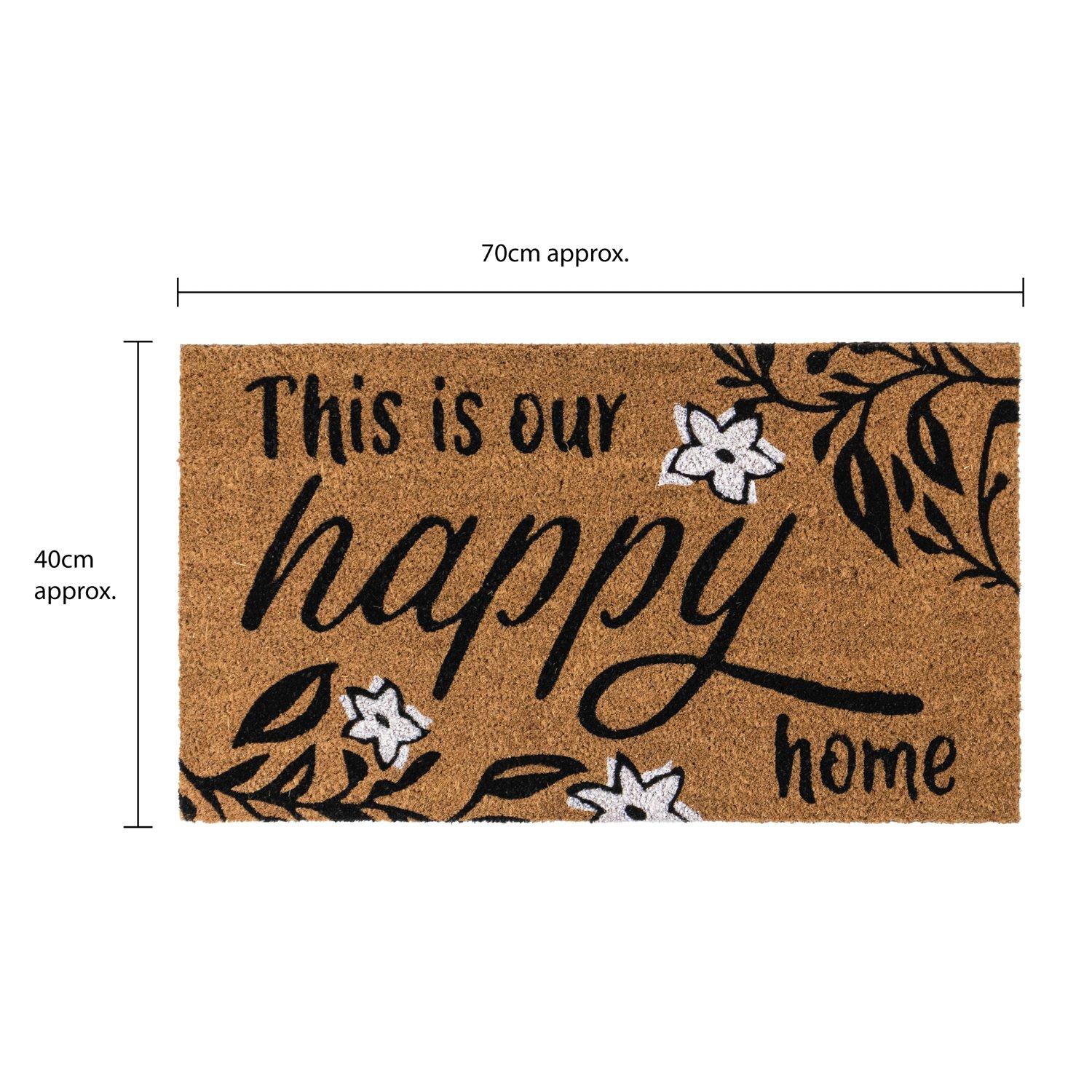 Multi - JVL - JVL Latex Coir - Our Happy Home 40x70cm - 15