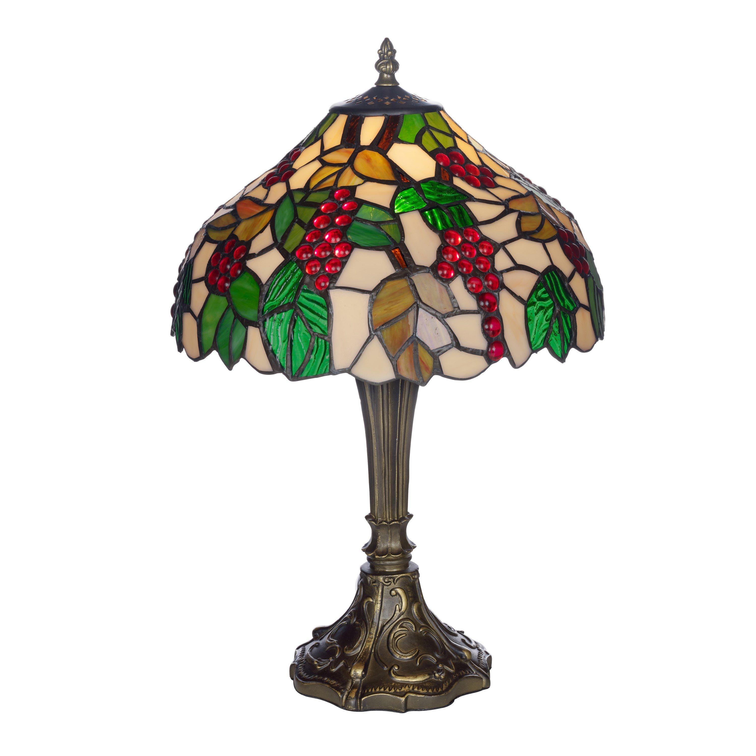 K Living  Handley Tiffany Table Lamp Antique Brass