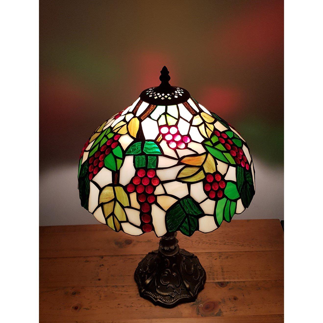 Antique Brass - K Living - Handley Antique Brass Tiffany Table Lamp - 3