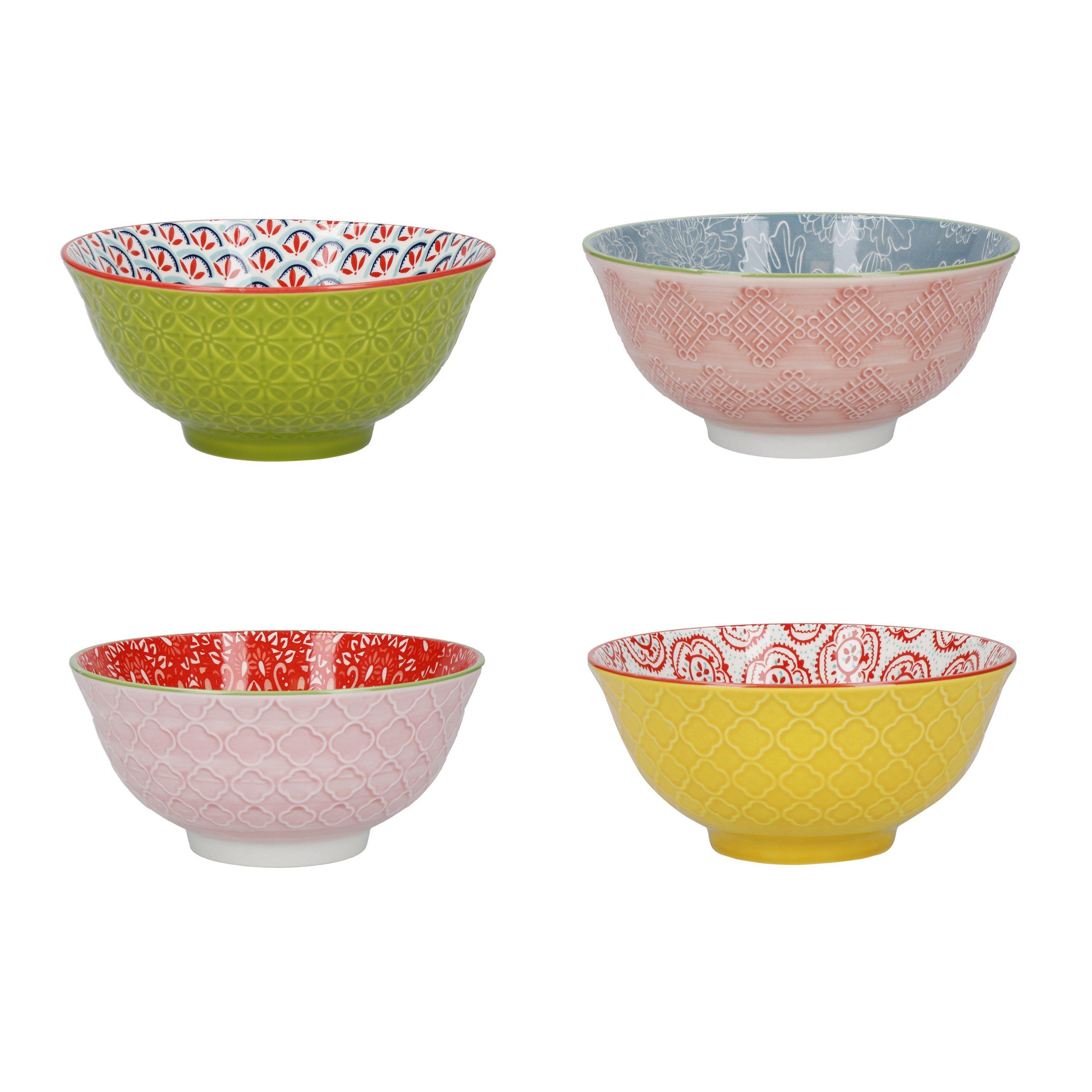 Mixed - KitchenCraft - Patterned Cereal Bowl Set in Gift Box - 1