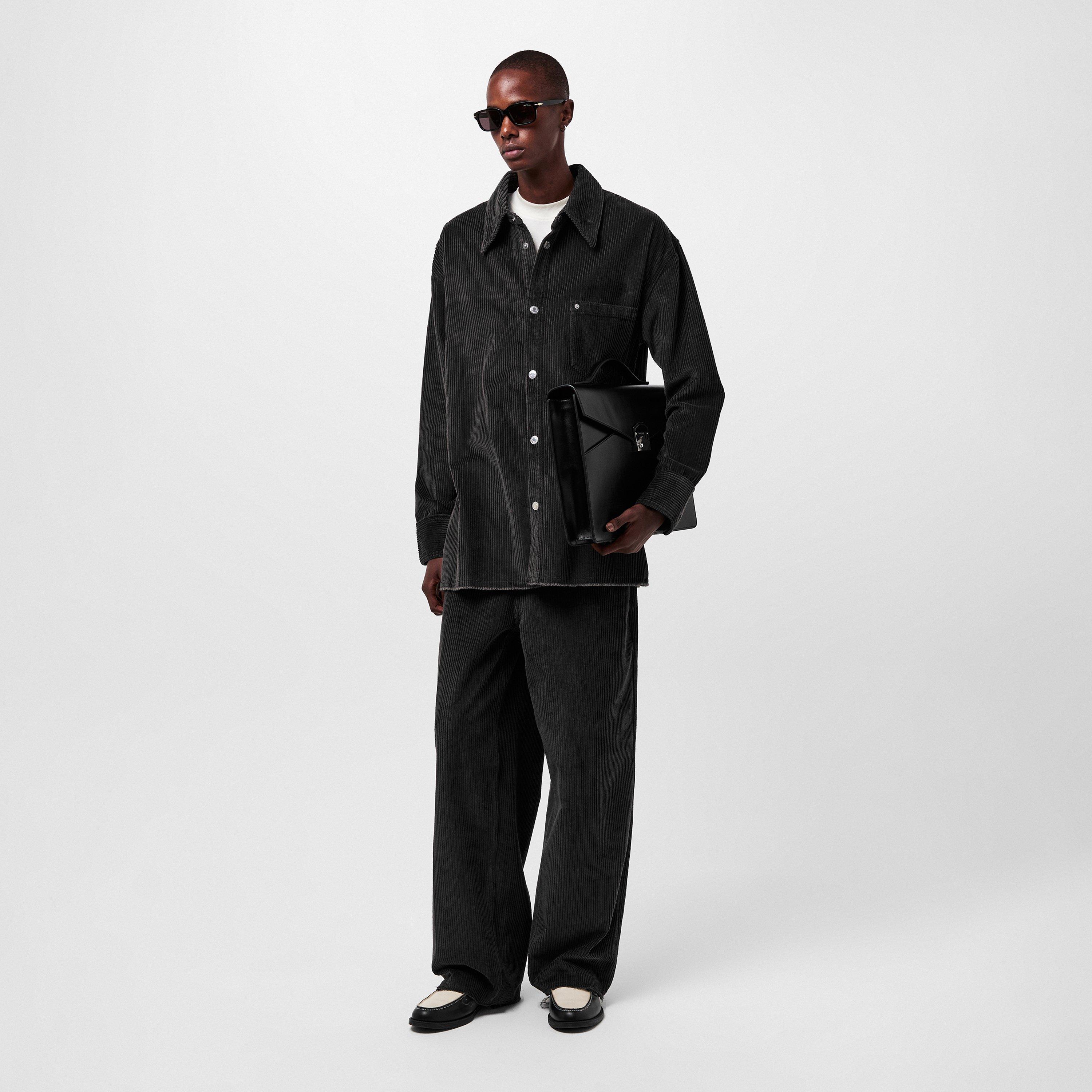 Black/Grey - Montblanc - Men's Mont Rectangle Sunglasses - 6