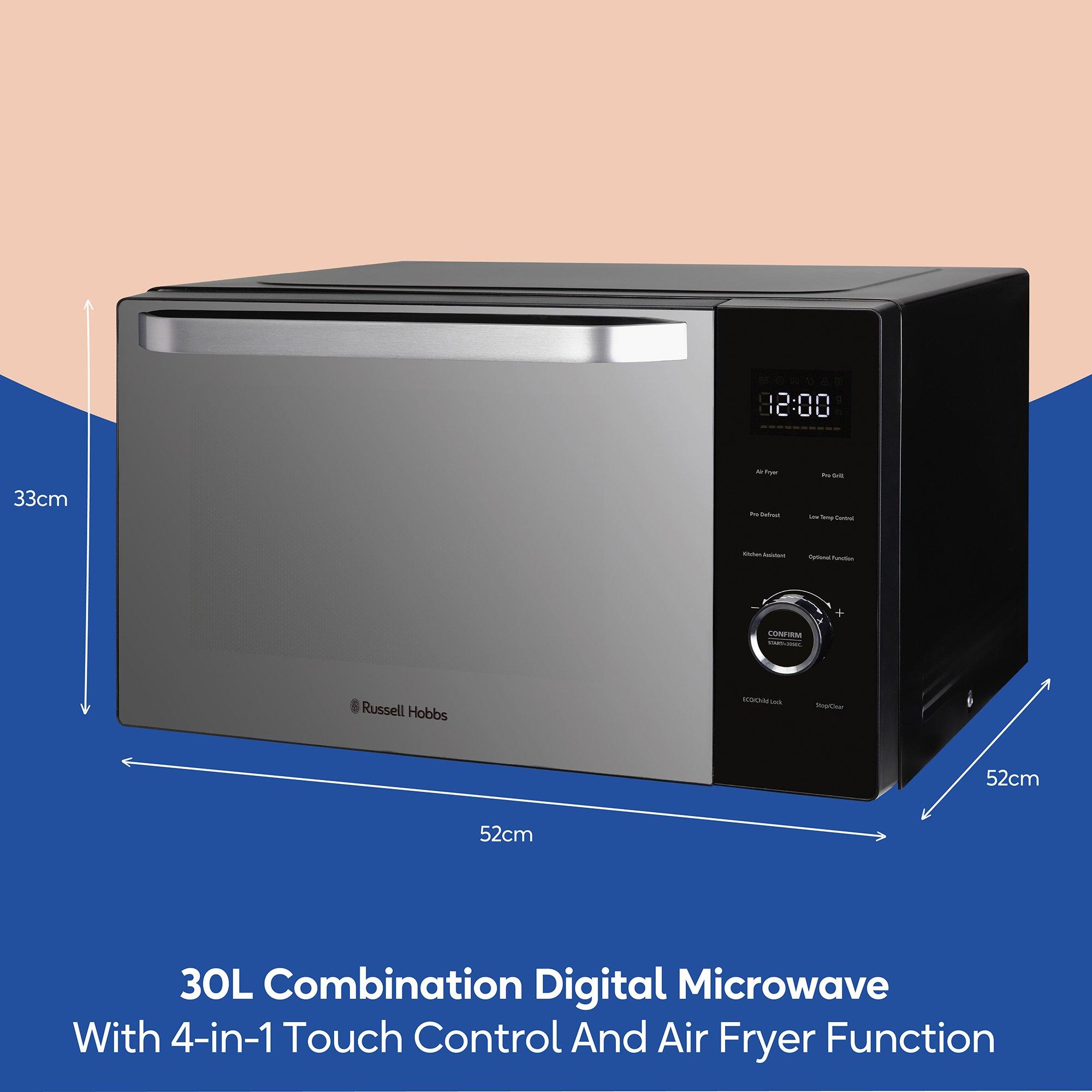 Black - Russell Hobbs - RHMT3001B 30L Touch Control Digital Microwave - 2