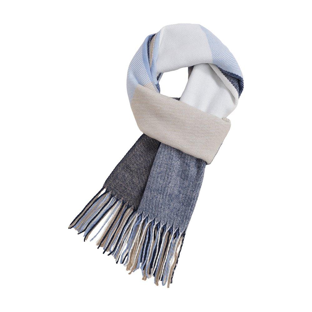 Grey - SHEONLY - Elegant Soft Plaid Scarf Shawl - 2