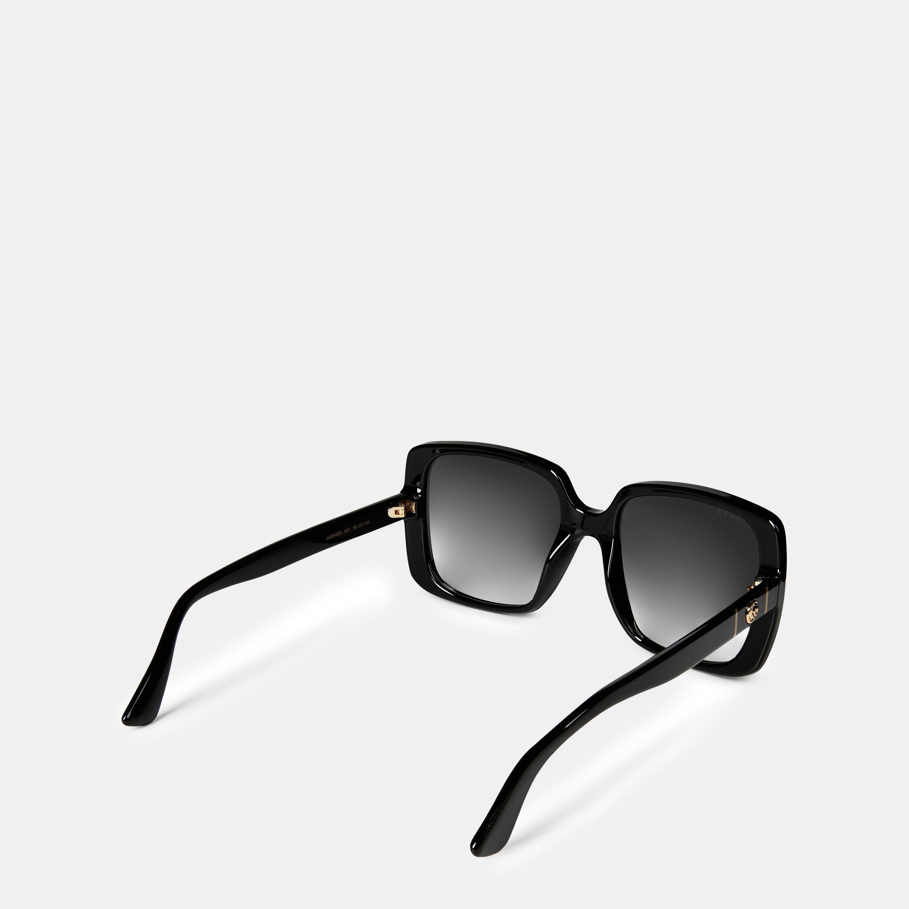 Black - Gucci - Women's Oversized Square Sunglasses - 2